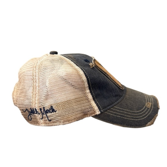 Judith March Distressed Baseball Hat with Beaded Deer Patch - Picture 2 of 3